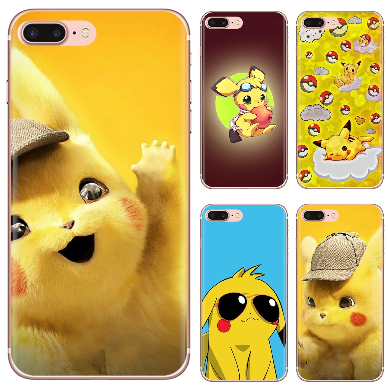 

Silicone Case Cover For iPod Touch iPhone 10 11 12 Pro 4S 5S SE 5C 6 6S 7 8 X XR XS Plus Max 2020 Pikachu Handsome