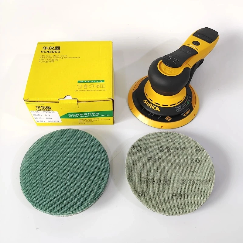 6 Inch 150MM Mesh Sanding Discs Hook & Loop Abrasive Dust Free Anti-Blocking Sharp Grinding Sandpaper for Car Wood Stone
