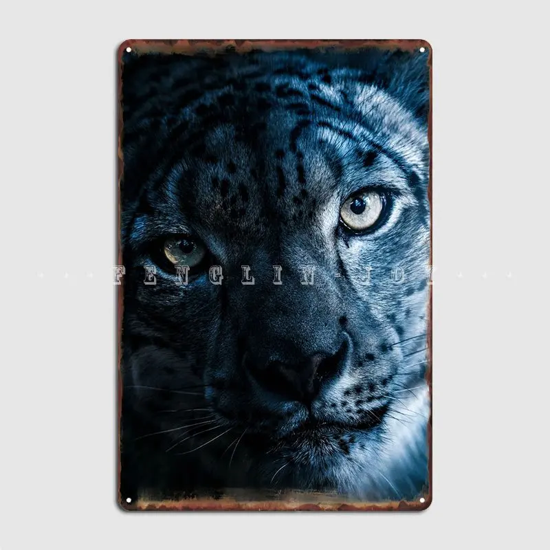 Snow Leopard Metal Sign Cinema Kitchen Customize Plates Cinema Tin Sign Poster