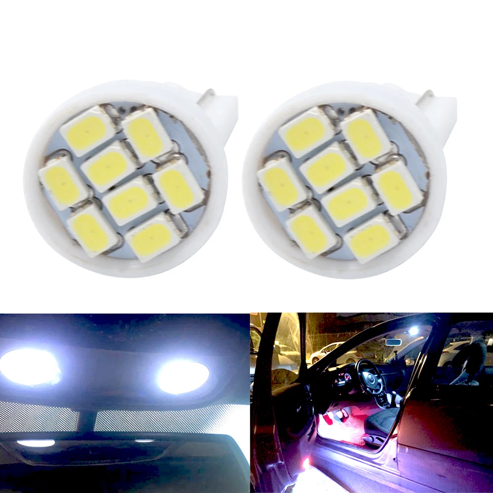 

4Pcs New Car Clearance LEDS T10 W5W 1206 8Leds 8Smd White Dome Reading Led Interior Light 194 168 192 Auto Wedge Lighting DC 12V