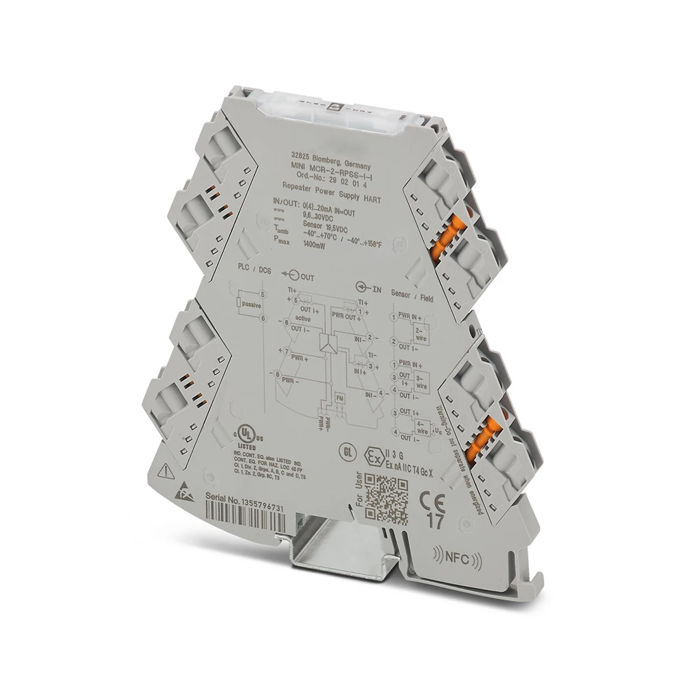 2902014 MINI MCR-2-RPSS-I-I 3-way источник питания ретранслятора для сигнального кондиционера