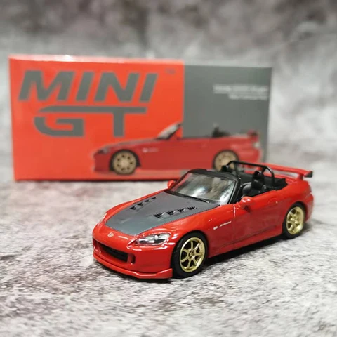 MINI GT 1:64 модель автомобиля S2000 (AP2) из сплава Mugen, литой автомобиль, красный #367 LHD