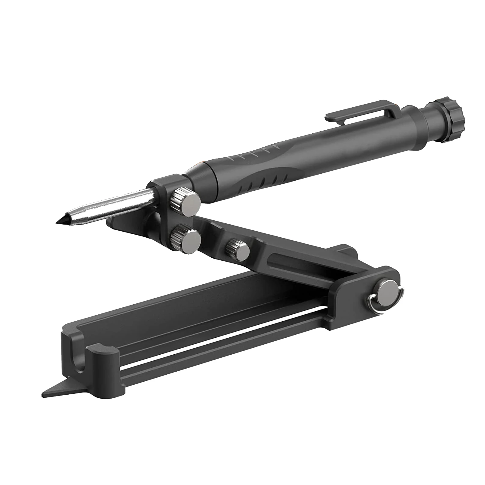 

Multifunctional Scribing Tool Aluminum Alloy Scribe Compass Tool with Pencil Holder Woodworking Marking Tool