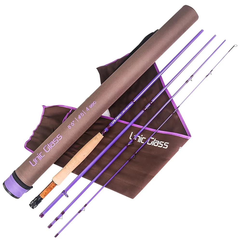 TXBUNBOF Unic Стекловолокно 3/4/5 Вт Быстродействующая нахлыстовая удочка 7/8/8 6 футов