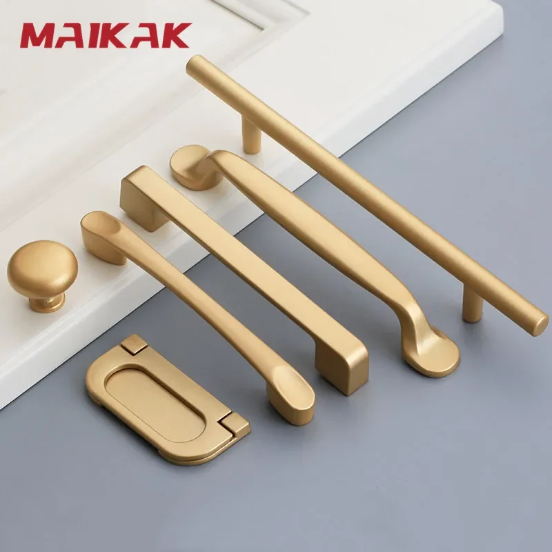 VARMSTUGA золотые ручки для шкафа ящиков из алюминиевого сплава мебельные фурнитура