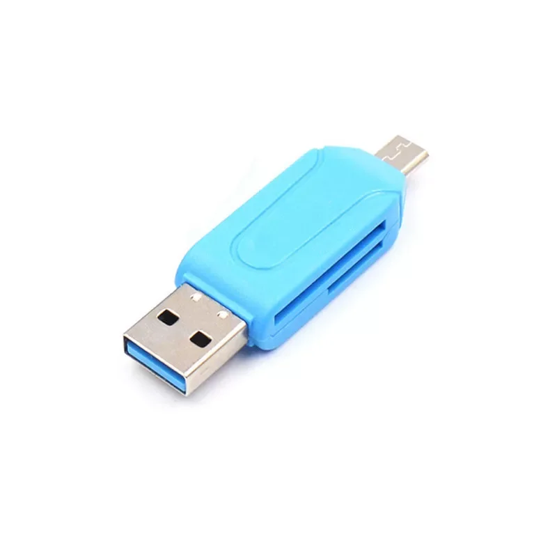 NEW Micro USB 2 In 1 OTG Card Reader High-speed Universal OTG TF/SD Card for Android Computer Extension Headers