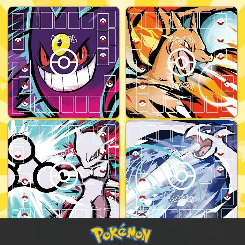 Фото 2025 Ptcg Pokemon Card Battle Game 2 Player Fighting Game Настольный коврик Пикачу Чаризард игровой настольный коврик Детский подарок Игрушка Подарок на день рождения №1