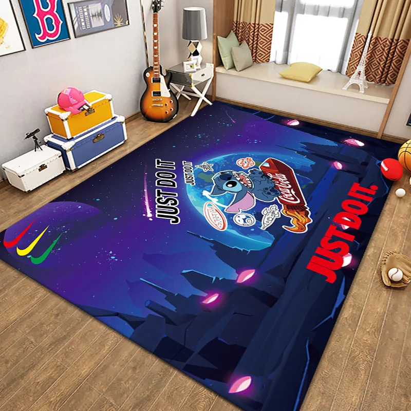

Star Stich Rugs Fashion 3D printing Anime mat Cartoon Living room Bedroom Large area soft Carpet Home Children's room floor Mat