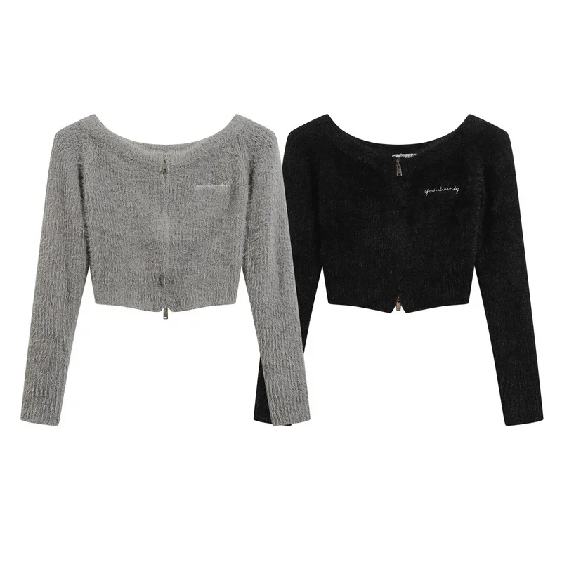 Tangshu модный 2024 осенний новый укороченный с открытыми плечами уникальный дизайн