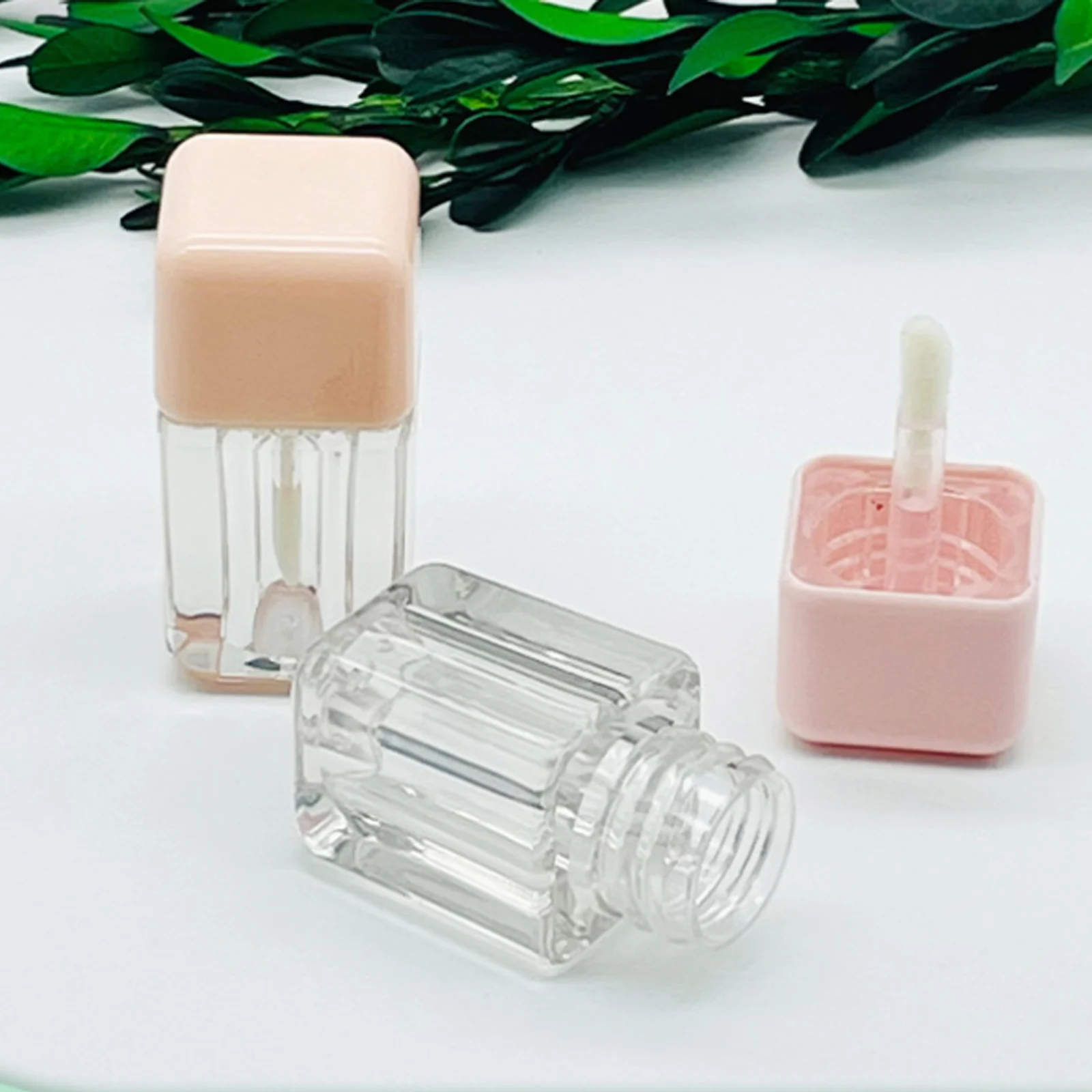 Мини квадратная глазурованная трубка для губ в бутылку пластиковая бутылка