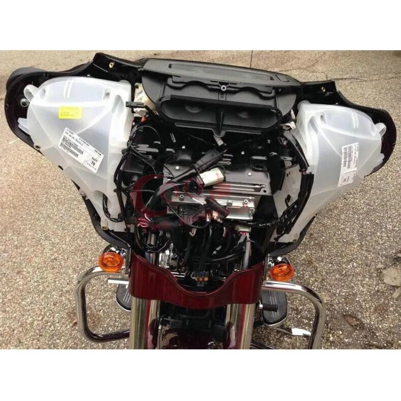 

Motorcycle White Inner Fairing Speaker Covers For Harley Touring Street Glide Electra Glide Ultra Limited Tri Glide 14-Up