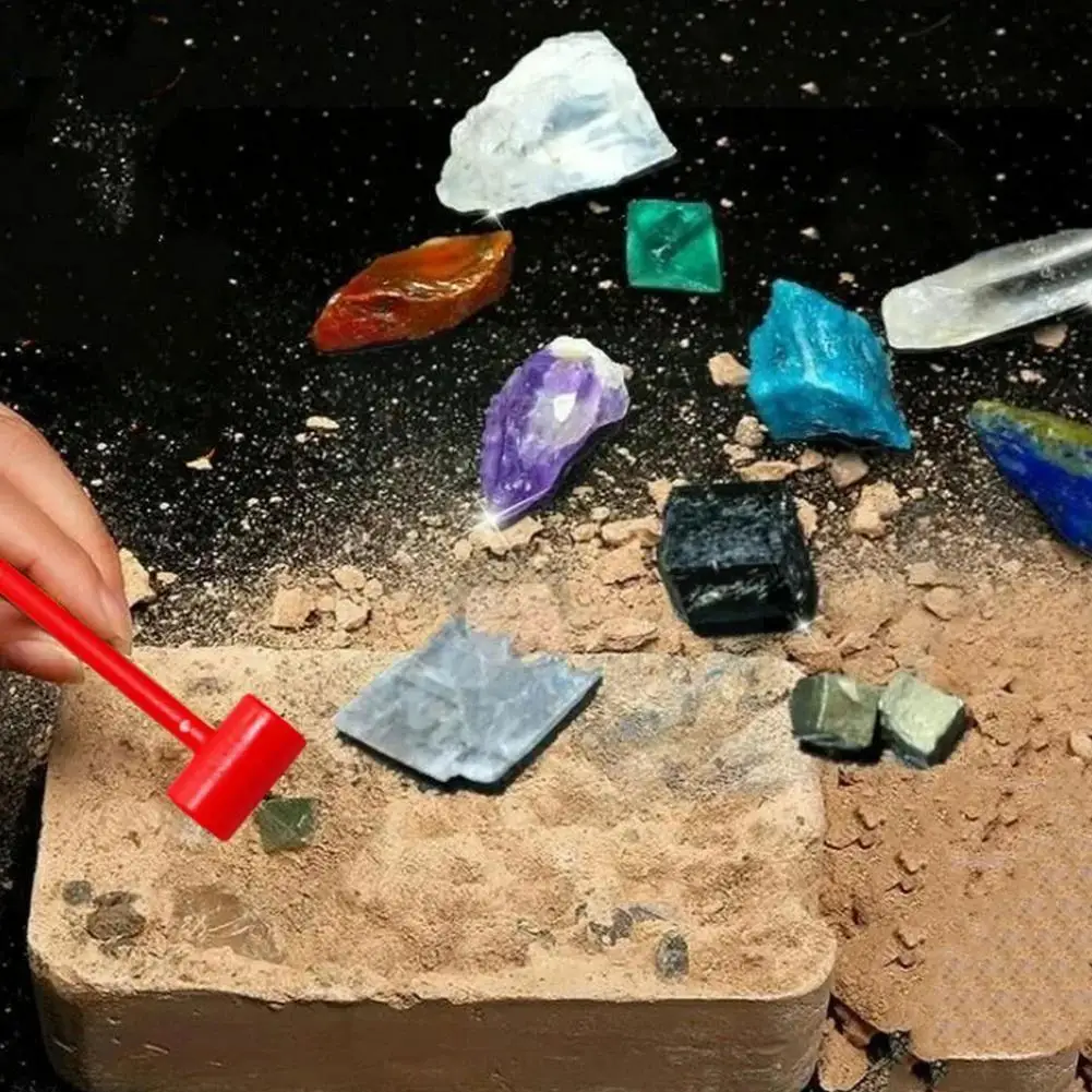 

Diy Treasure Digging Toy Mining Toys Mining Crystal Mine Mineral Exploration Toy Gems Dig-out Archaeology Treasure Toys K6g5
