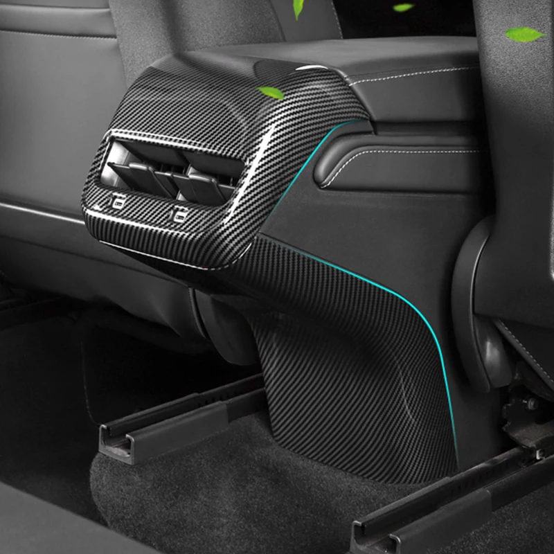 

Car Rear Air Outlet Cover Interior Decor Accessories Air Vent Protector Modification Trim Parts For Tesla Model Y 2021-2022