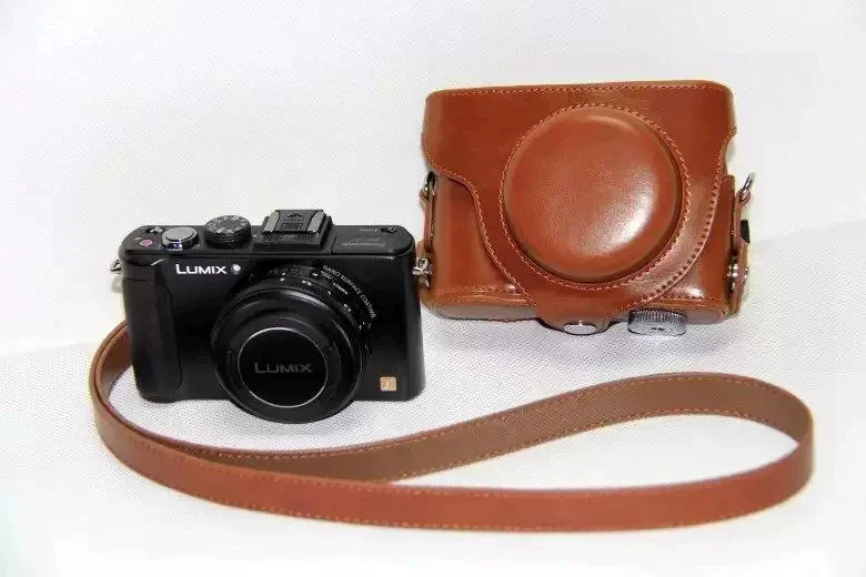 Фото Сумка для цифровой камеры из искусственной кожи, жесткий чехол для Panasonic Lumix DMC-LX7 LX7 LX5 LX3 LX-7 LX-5 LX-3 с ремнем на плечо №2