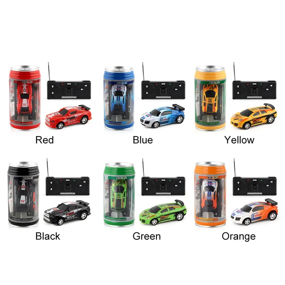 

1 Set Gift Lighting Plastic Battery Operated Car Model Toy Remote Control Racing Radio Remote Control Coke Can Car