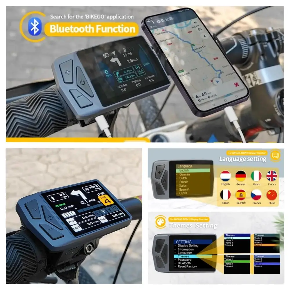 Электрический велосипед BaFang EB02 цветной инструмент подходит для двигателя MID M400