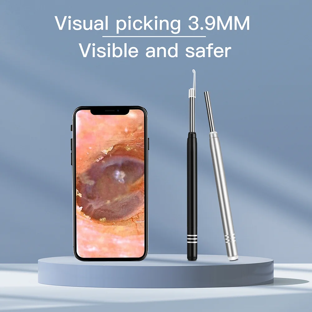 

3.9MM Ear Cleaning Camera Otoscope Oral Endoscope 3 in1 Micro USB Type-c Visual Ear Spoon Pick Borescope for Android Phones PC