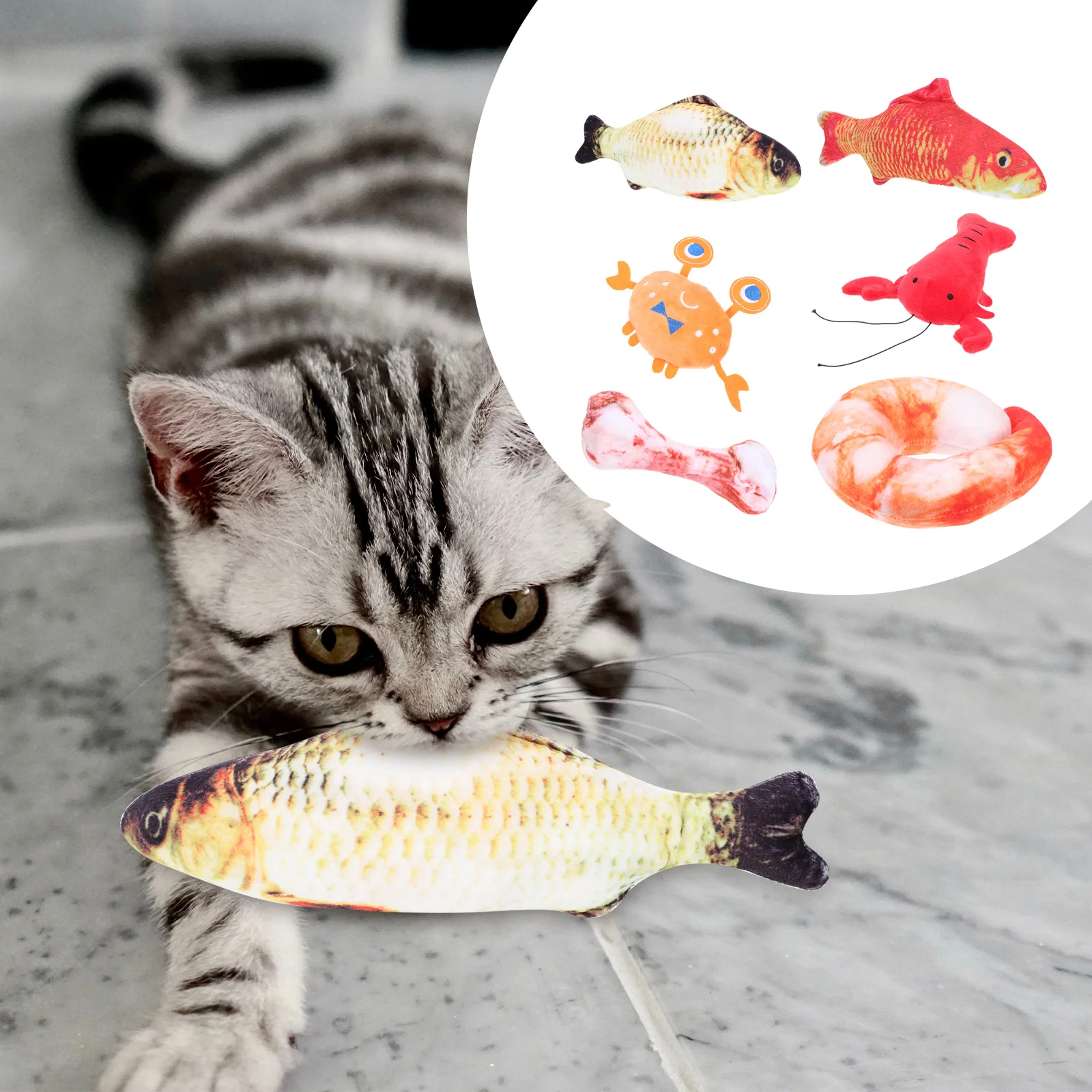 

6Pcs Puppy Chew Plaything Bone for Dog Cat Chew Puppy Stuffed Stuffed Squeaker