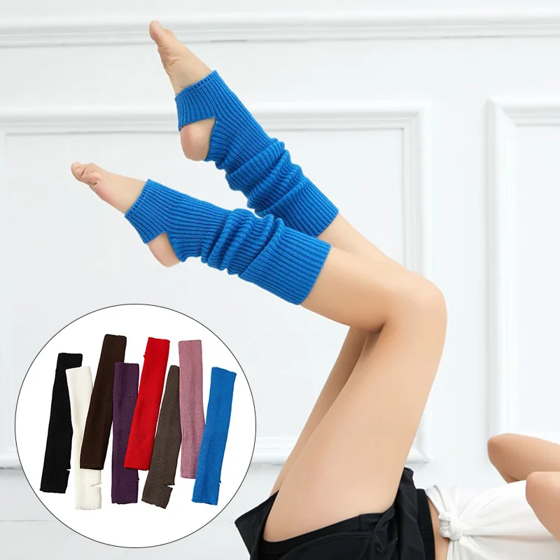 

New Winter Knitted Acrylic Leg Warmers Women Fashion Casual Thermal Boot Cuffs Socks Female Latin Ballet Dance Yoga Leg Warmers