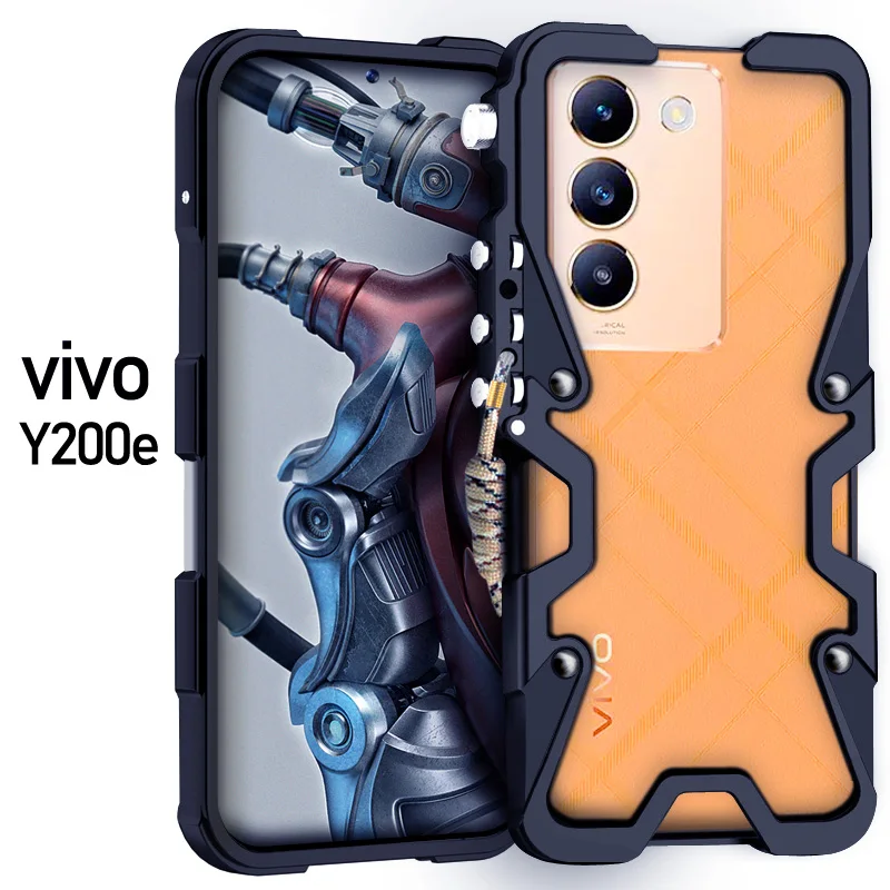 Роскошный армированный металлический алюминиевый бампер Qialino Zimon для телефона Vivo