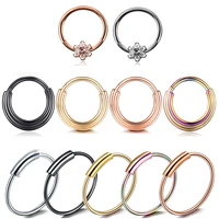 1pc stainless steel nose ring closed ring hoop cartilage earrings piercing stud cochlear nails nasal septum women jewelry new