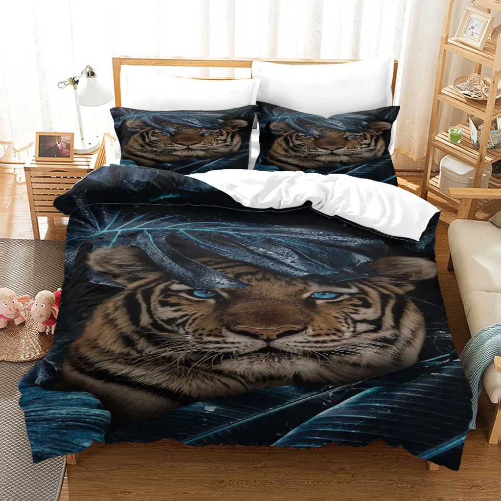 

Bed S With Creative Cat Patterns Wild Animals Bedding Set For Bed Queen Size Bed S Set Bedroom Bed