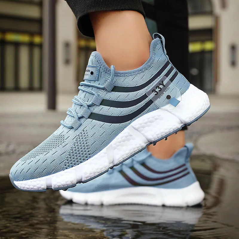 

Men Sneakers 2023 New Summer Fashion Mesh Breathable White Running Shoes Comfortable Outdoor Sports Men Shoes Zapato Para Hombre