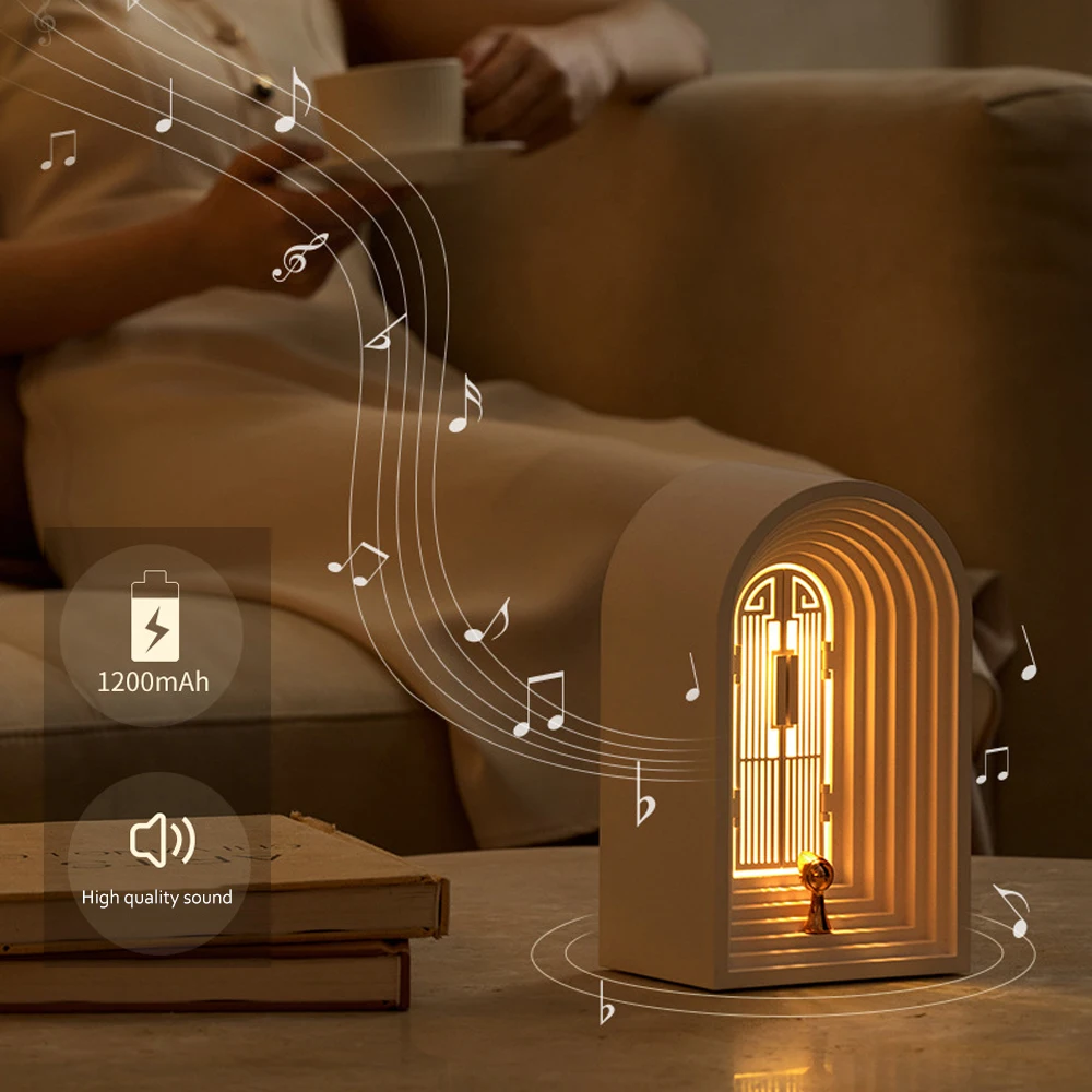 

Умный ночник с Bluetooth-динамиком, креативная настосветильник лампа в форме двери для детей, милые рождественские украшения, свадебное украшен...