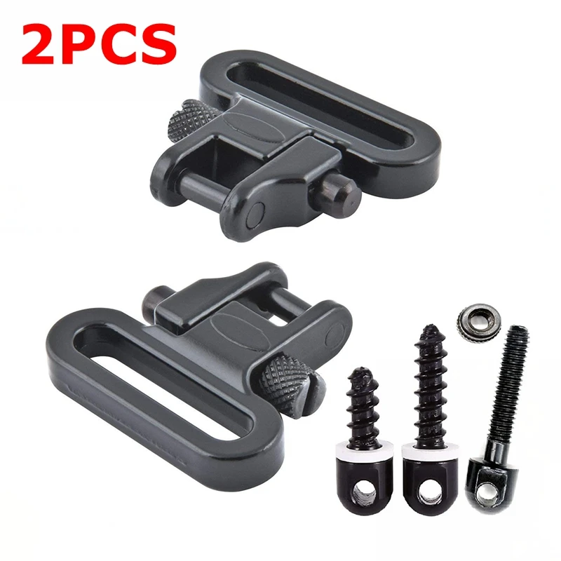 

2PCS Tactical Rifle Sling Swivels Mount Adapter Attachment Clips Heavy Duty 300lb Quick Detach Outdoor Hunting Gun Accessories