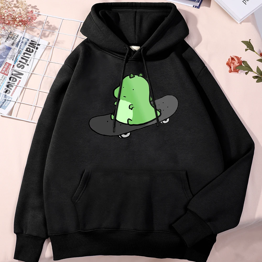 

Толстовка Chonky Dino On скейтборд с металлическим принтом Мужские корейские повседневные толстовки Модная Спортивная Толстовка Harajuku уличная Му...