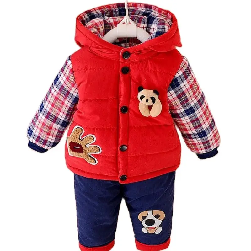New 2021 Baby boys winter clothing suit set warm down jacket+pants long sleeve coat kis clothing set fashion clothes 0-4 years