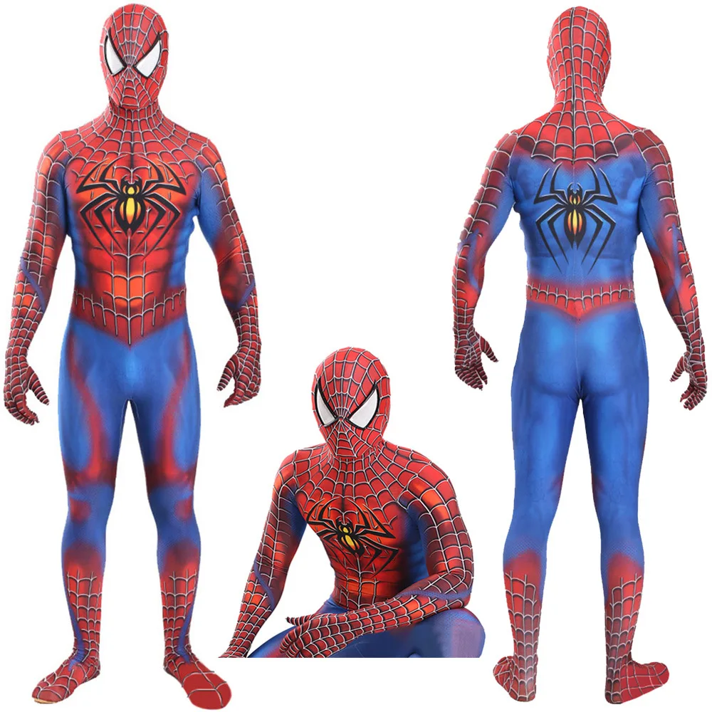 

Superhero Costume Bodysuit for Kids Adult Man Zentai Jumpsuit Halloween Cosplay 3D Style Stretch Tights Anime Clothes