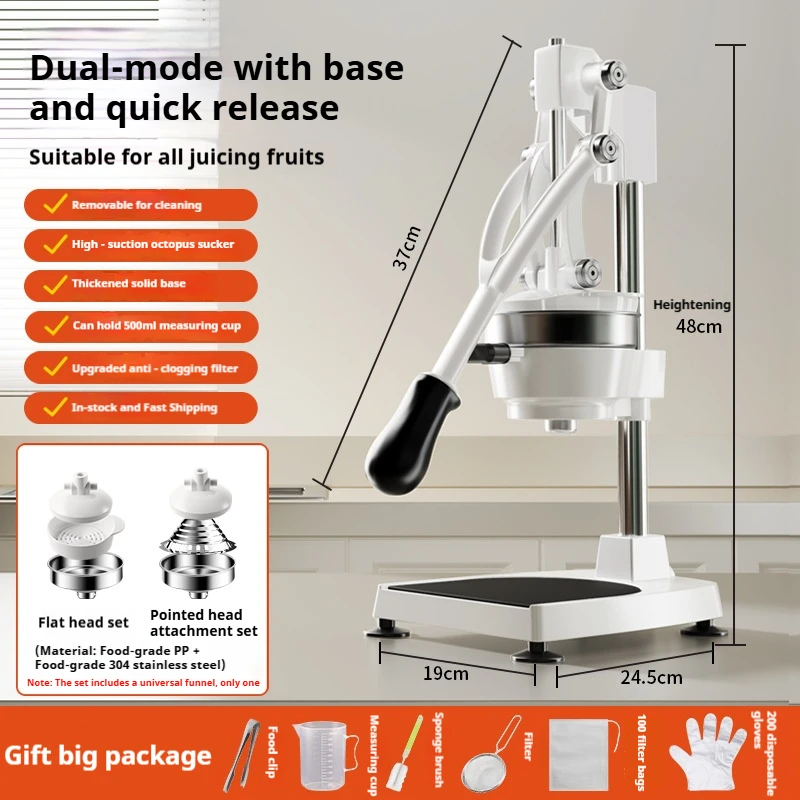 

Ручная соковыжималка для лимона, соковыжималка для апельсинов из нержавеющей стали, ручной пресс для цитрусовых, профессиональная кухонная машина для прессования фруктов