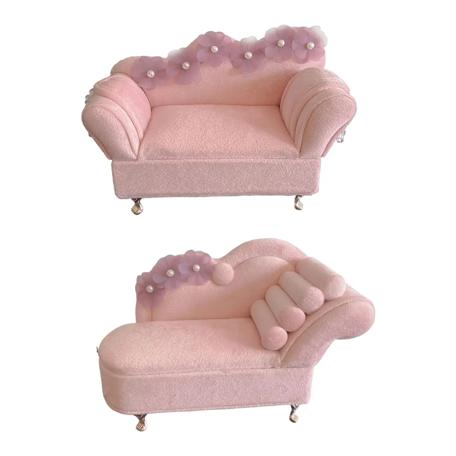 

1:12 Sofa Jewelry Box Jewelry Case Bedroom Decoration Fashion 1/12 Jewelry Couch Case for Earrings Cufflinks Brooch Necklace