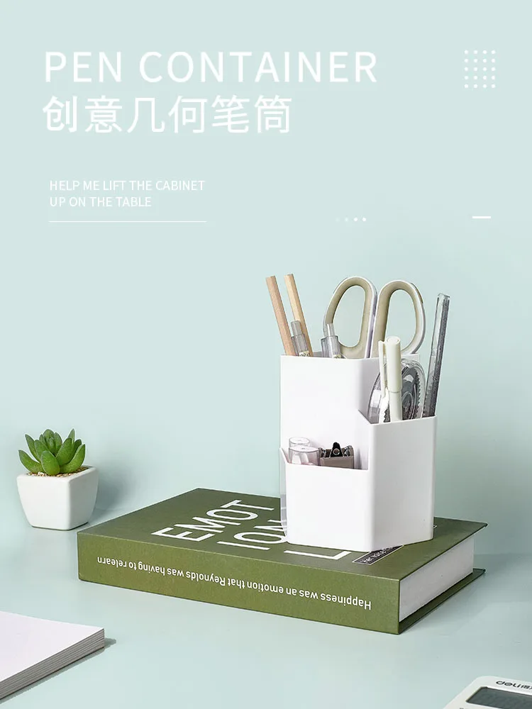 

Hexagonal shape Creative Nordic Personality Simple Desktop Stationery Pen Holder Storage Box desk organizer office storage