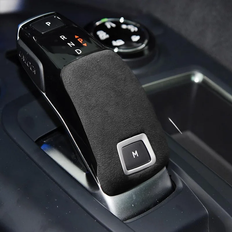 

Car Suede Leather Gear Shift Knob Cover Trim Frame Sticker For Peugeot 2008 3008/GT 4008 5008 2017-2021 Interior Accessories