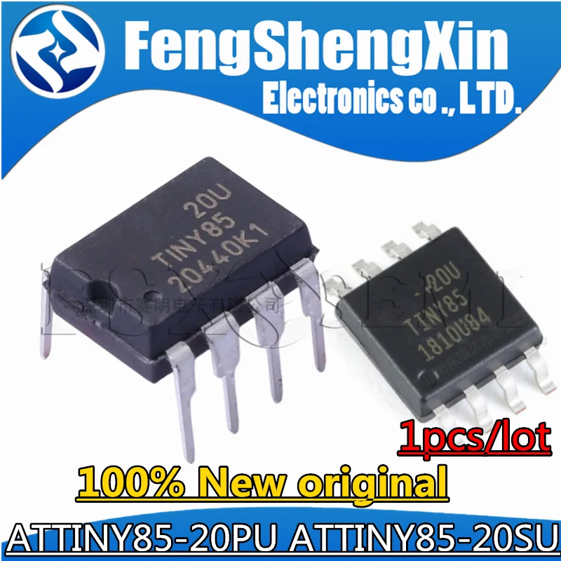 1 шт., новые фонарики DIP-8 TTINY85 DIP8 85-20PU, фонарики DIP, фонарики OP-8 ATTINY85 AVR, микроконтроллер IC