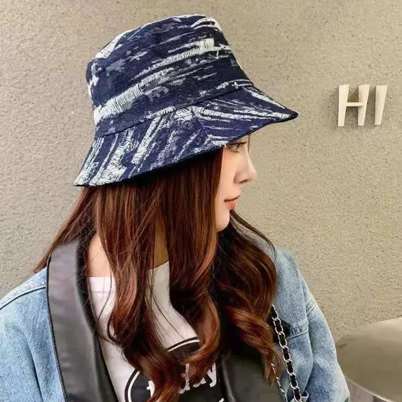 

Solid Cotton Washed Denim Bucket Hats Unisex Bob Folding Fisherman Wide Brim Caps Hip Hop Gorros Men Women Panama Bucket Cap