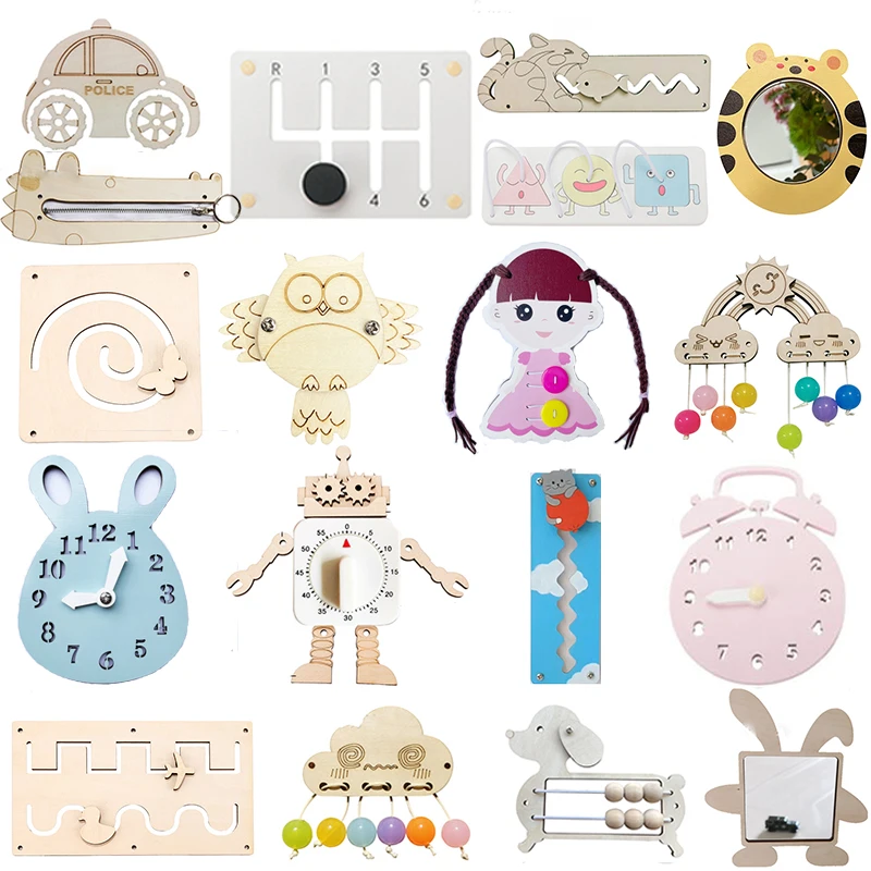 

Baby Busy Board DIY Parts Sensory Boards kids Activity Busyboard Accessories For Children Early Educational Learning Skill Toys