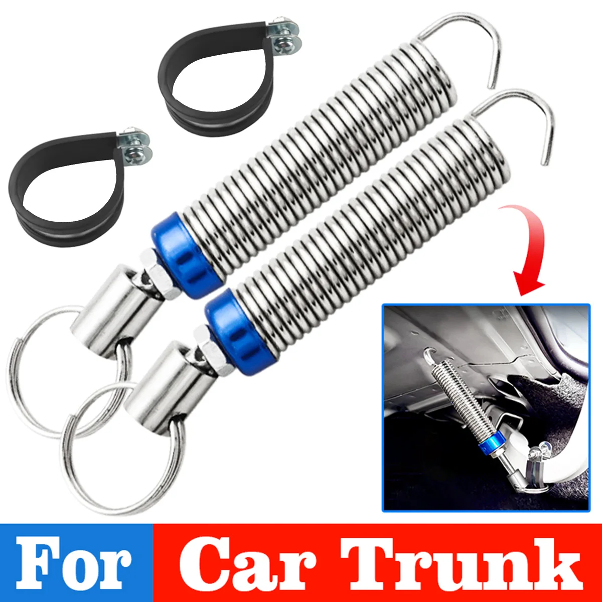 

2pcs Car Boot Lid Spring Adjustable Automatic Trunk Boot Lid Lifting Spring 5.9-9.4inch for Car without Hydraulic Lever