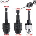 Мини-сверлильный патрон, адаптер для сверл, самозатягивающиеся сверла, Цанга для электродрели, ручные инструменты 14 дюйма, шестигранный хвостовик, быстрая стандартная