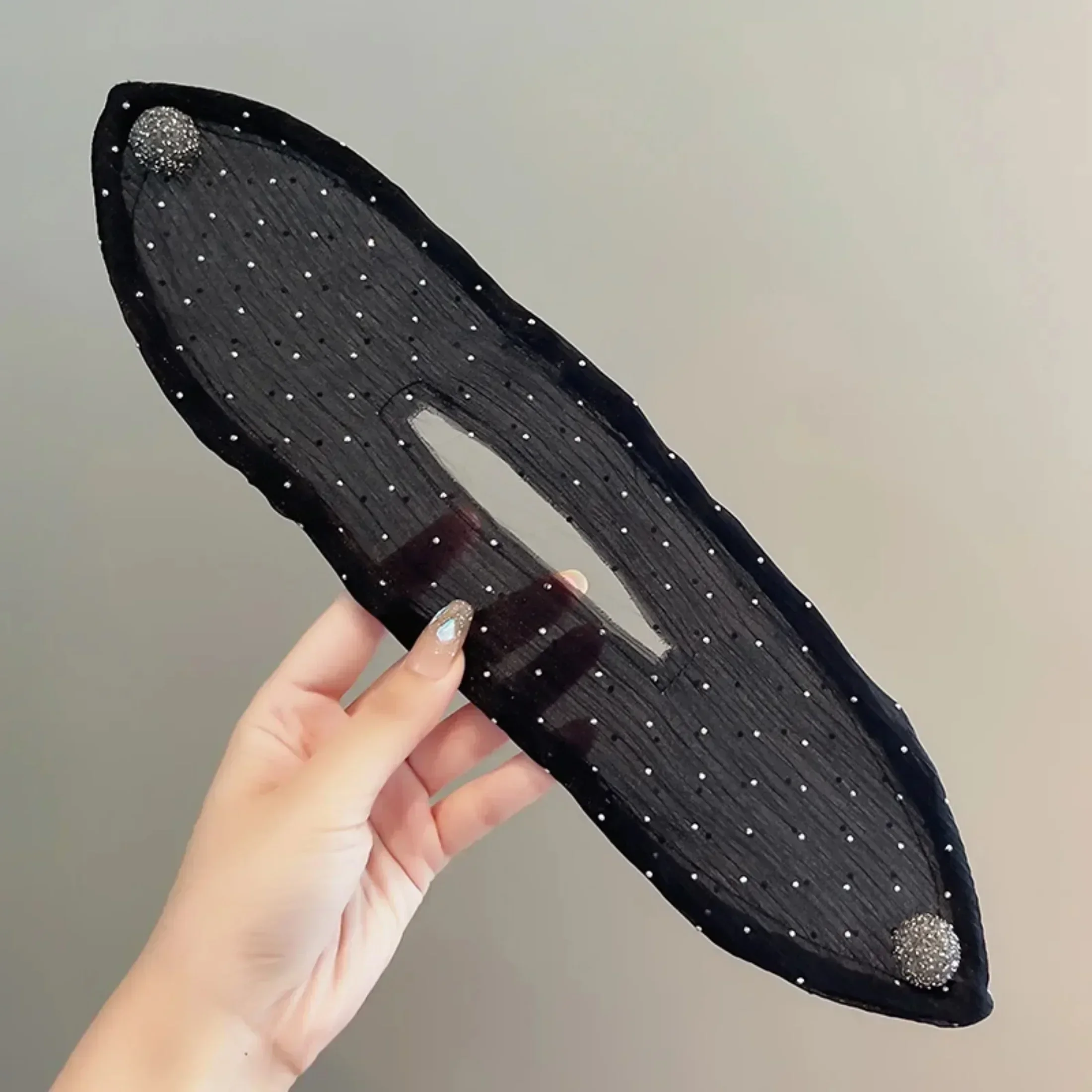 Ленивая прическа повязки для волос женская сетчатая пряжа бант черные пончики