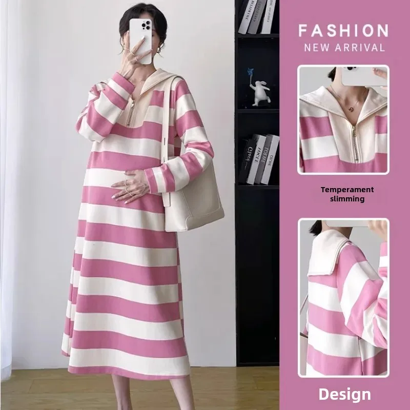 Раннее осеннее платье больших размеров для беременных женская одежда стильная