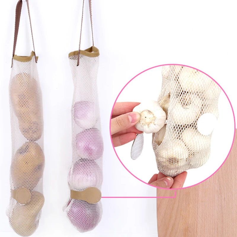 Сетчатая подвесная сумка для хранения овощей и фруктов портативная кухонная