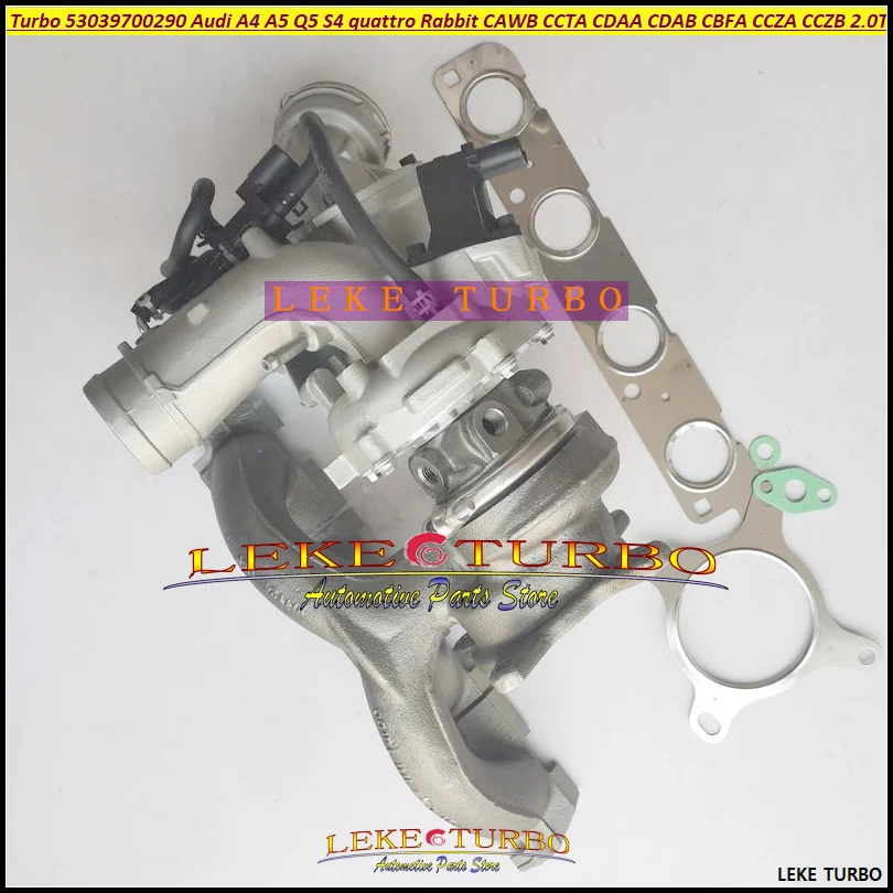 Фото Турбокомпрессор 53039700290 для Audi A4 A5 Q5 S4 Avant quattro, Seat Exeo A4Q Golf R32 Rabbit CAWB CDAA CDAB CCTA CBFA CCZA CCZB 2.0T №4