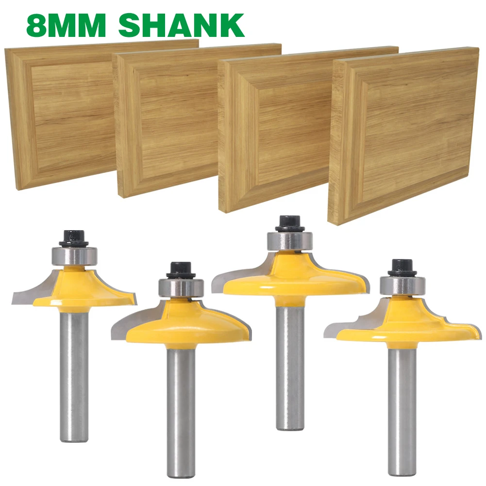 

1PC 8MM Shank Milling Cutter Drawer Front & Cabinet Door Front Router Bit Wood Carving Router Bits For Wood Woodworking Tools