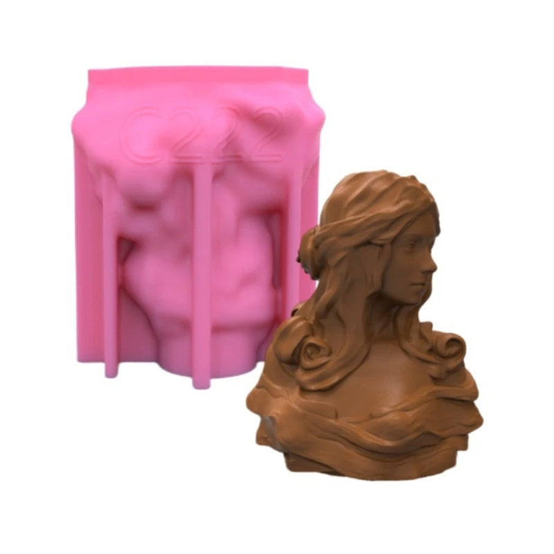 

Epoxy Handmade Soap Mold European Goddess Statue Decor Candle Mold for DIY Decoration Making Soap Candle Melt Clay