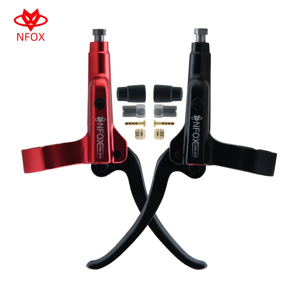 

NFOX GT268 Mountain Bike Mineral Oil Hydraulic Brake Lever Handle Repair Parts Black Red Bicycle Folder Accessories Barre New