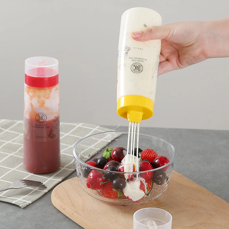 

Sauce Vinegar Oil Ketchup Gravy Cruet Kitchen Accessories Gravy Boat Plastic Condiment Dispenser 8oz Squeeze Bottle 300-340ml