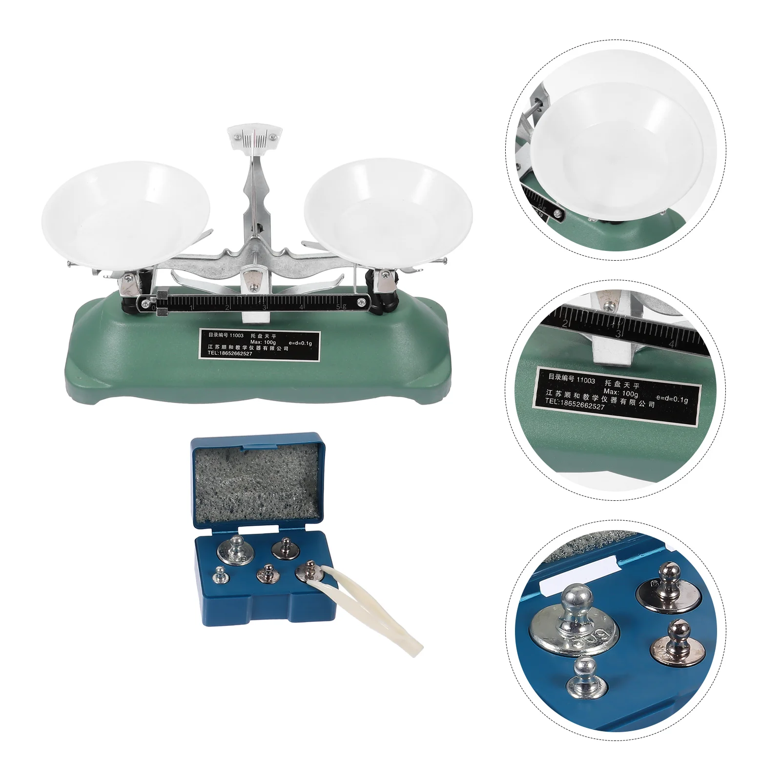 

1 Set Counter Balance with Weights Science Educational Equipment Balance